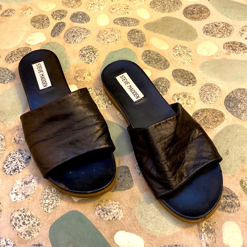 Black Steve Madden Mule Sandals Size 6
